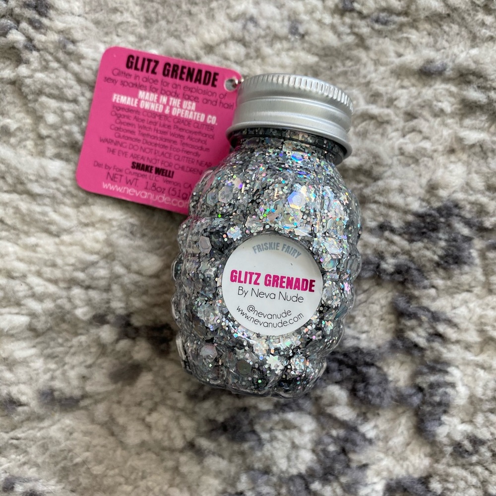 Silver body glitter